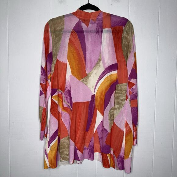 Chico’s Women’s Summer Romance Abstract Cardigan Size 1 Medium - Picture 2 of 5